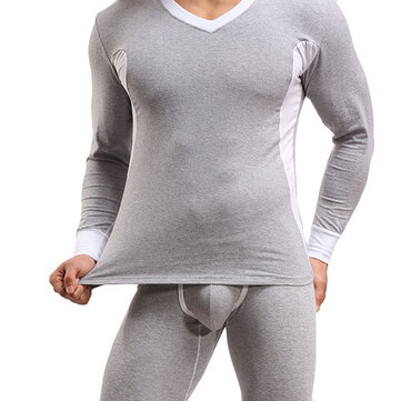 Hombres Convex Soft Cotton Comfy Johns U Long Ajustada Dormir Ropa Interior Para Warm tsxrdChQ