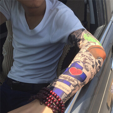 Tattoo Arm Cooling Mouwen Handschoenen Zomer Sport Fietsen Fiets Fiets Sunscreen Driving Glove