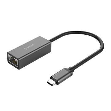Adaptateur Ethernet Gigabit RJ45 Ethernet en alliage d'aluminium Type-C &agrave; 1000 Mbps ORICO