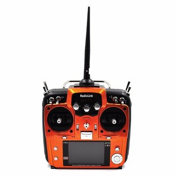 Radiolink AT10II 12CH RC Transmitter and Receiver R12DS 2.4GHz DSSS&FHSS Spread Radio Remote Controller for RC Drone/Fixed Wing/Multicopters/Helicopter