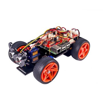 SunFounder PiCar-S Raspberry Pi Smart Robot Car Kit Based Graphical Visual Programming Language Elec
