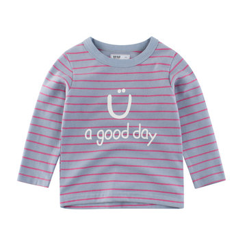 Boys Children Striped Long Sleeve T-Shirts For 3Y-12Y