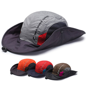 Męski, składany, oddychający kapelusz na wiadro