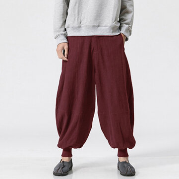 رجالي&nbsp;100&nbsp;٪&nbsp;قطن&nbsp;فضفاض&nbsp;S-5XL مريح Bagggy حريم السراويل