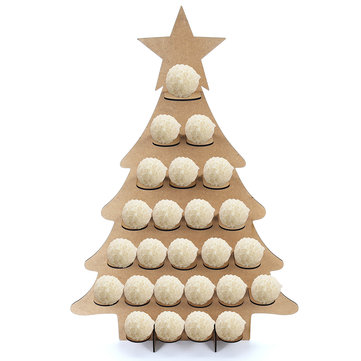 Albero Di Natale In Legno Con Calendario Dellavvento 25 Cioccolatini Con Decorazioni Fai Da Te