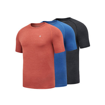 AMAZFIT Esportes Secagem Rápida Homem T-Shirts Ultra-fino Durável Respirável Liso Legal T-Shirts De Corrida De Xiaomi Youpin