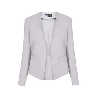 Donne eleganti breve collo a v senza tasca pulsante ol lavoro breve blazer
