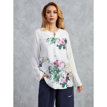 Blusa Patchwork Estampada Vintage