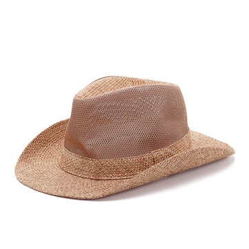 Vaqueiro&nbsp;De&nbsp;Palha&nbsp;Chapéu&nbsp;Ocidental&nbsp;Praia Sun Wide Brim Bucket Caps