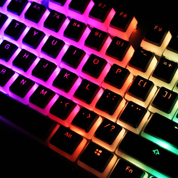 104キーPBT OEMプロファイルダブルスキンミルクプディングキーキャップ半透明キーキャップ（メカニカルキーボード用）