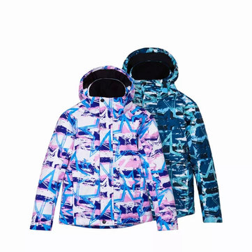Plein Hiver Enfants Imperméable Ski Manteaux 7th Garçon Fille Étoile Imprimer Sport En Air Jack Warm Combinaison De Épais n0wkPO