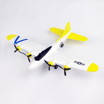 FX B17 465mm Wingspan 2.4Ghz 2CH Radio Control Airplane RTF with Mode 2 Transmitter Battery RC Plane Aircraft Drone G.lider Trainer Outdoor Toy