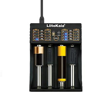 Liitokala Lii-402 Micro USB DC 5V 4Slots 18650/26650/16340/14500 Batterie Chargeur