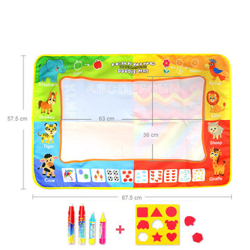 88 58cm Infantile Enfant Quatre Couleurs Eau Toile Grande Graffiti Dessin Tapis Illumination Jouets éducatifs