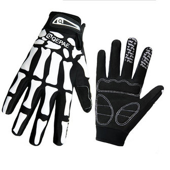 Mens Ghost Claw Human Skeleton Motocicleta Full-finger Gloves Winter Warm Mittens