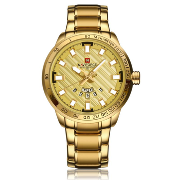 NAVIFORCE NF9090 Fashion Men Quart Watch Reloj deportivo de lujo de acero inoxidable