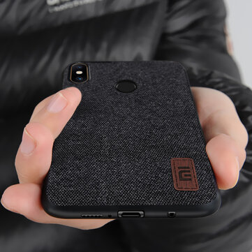 Bakeey Luxe stoffen splice Soft siliconen rand schokbestendig beschermhoes voor Xiaomi Mi8 Mi 8 