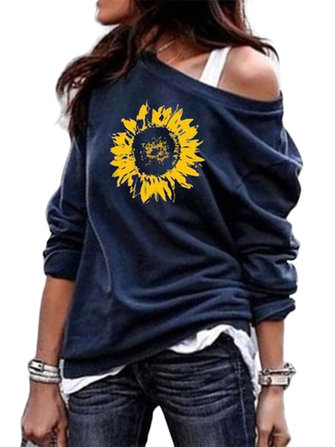 Casual sweatshirt met bloemenprint