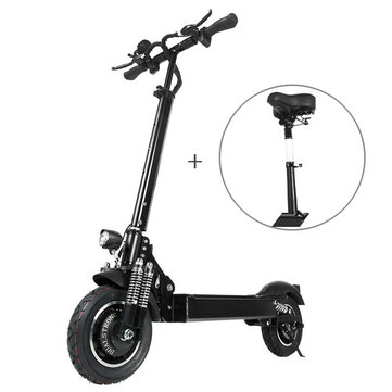 Janobike&nbsp;T10&nbsp;2000W&nbsp;Motor&nbsp;Duplo&nbsp;23.4Ah 10 Polegadas que Dobrável "trotinette" elétrico com assento 70km / h Velocidade máxima 80km Alcance de quilometragem Carga máxima 200kg