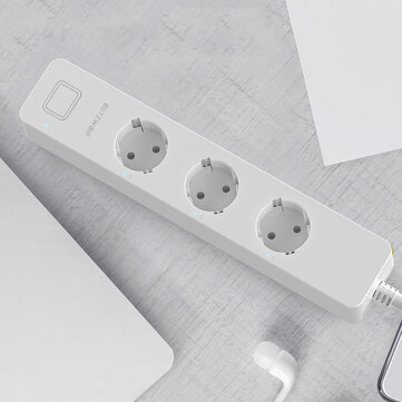 BlitzWolf&reg; BW-SHP9 3300W 15A 3 Tomada Slot USB duplo Smart Power Strip UE Plugue APP Controle Remoto Temporizador Trabalho com Amazon Alexa Google Sistema de controle de voz dom&eacute;stica do Google