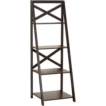 Tms X 4 Tiers Ladder Bookshelf Ladder Storage Rack Shelves Plant Stand For Bedroom Living Room