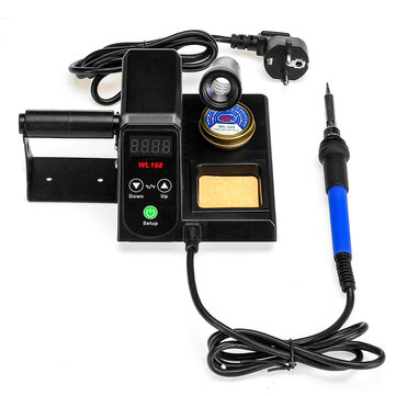 WL168 60W Soldering Station Professional Soldering Iron Station Tool Kit Adjustable Temperature 90-480°C with Solder Wire Holder & Soldering Iron Holder