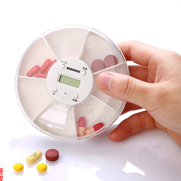 Xmund XD-PB2 Таблетка для напоминания с таймером Чехол 7 отсеков для путешествий Переносной ящик для хранения счетов Коробка Контейнер для табл