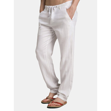 Heren-katoen&nbsp;Pure&nbsp;kleur&nbsp;Trekkoord&nbsp;Casual&nbsp;rechte broek