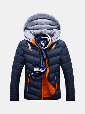 Męska&nbsp;kurtka&nbsp;zimowa&nbsp;z&nbsp;grubym&nbsp;szwem z kapturem