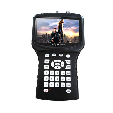 SF-999 Digital Satellite Finder HD Combo Signal Meter Twinkler with 4.3 Inch LCD Screen Support DVB-S2 DVB-T2 DVB-C Spectrum Analyzer CCTV Camera