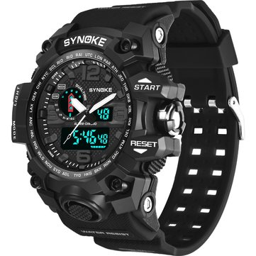 SYNOKE&nbsp;9401&nbsp;Sport&nbsp;Men&nbsp;5ATM&nbsp;wasserdichte Dual-Display-Uhr