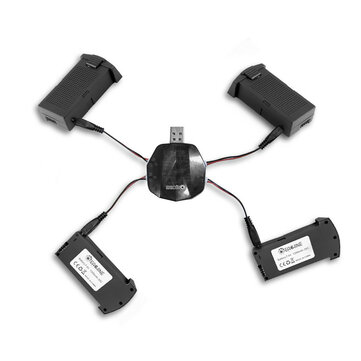 Eachine E520 E520S Drone Quadricopt&egrave;re RC Pi&egrave;ces de rechange 4-IN-1 Chargeur USB Chargeur Box avec 7.4V 1200MAH 25C LiPo Batterie Set Combo