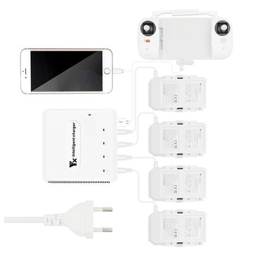 YX 6-in-1 &Ccedil;ok Şarj Hub Akıllı Batarya Uzakdan Kumanda Telefon Şarj i&ccedil;in FIMI X8 SE RC Drone Quadcopter