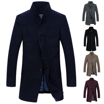 رجل دافئ معطف طويل خندق سترة يتأهل سترة طوق المعطف Peacoat أبلى