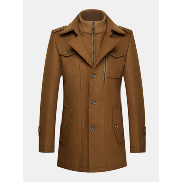 Wyjątkowa kurtka z grubym wełnianym kołnierzem