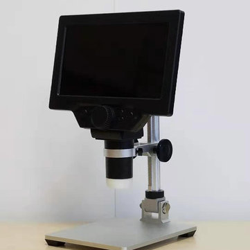 New Mustool Digital Microscope 7 Inch Large Color Screen Large Base LCD Display Continuous Magnifier with Aluminum Alloy Stand