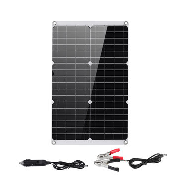 Mono Solar Panel Charger Dual USB Monocrystaline Flexible Solar Controller Power Bank Outdoor Camping Hiking Battery Charger