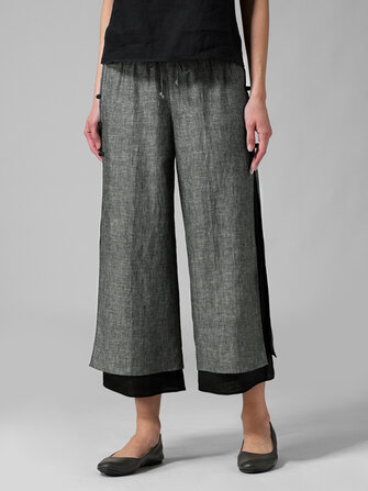 Layered Frog Button Pants