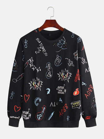 Slogan dla mężczyzn Funny Cartoon Swetry