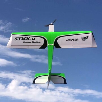 Dancing Wings Hobby STICK-14 V2 1400mm Wingspan Balsa Wood 3D Aerobatic Trainer RC Airplane KIT
