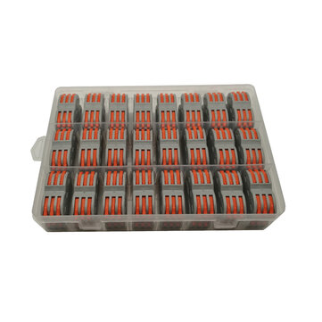 Minleaf 48Pcs Electrical Wiring Household 3PIN Docking Connector Electrical Connectors Wire Terminal Block Universal Electrical Wire Connector