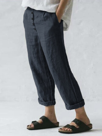 Женщины Твердые Высокая Талия Повседневная Длинный Гарем Брюки