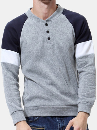 メンズカジュアルセーターvネックスリムフィットボタンプルオーバー