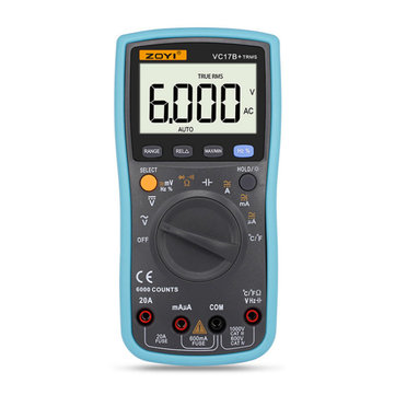 ZOYI VC17B+ 6000 Counts True-RMS Digital Multimeter Auto Range AC/DC Voltage Current Meter Ohm Diode Voltmeter
