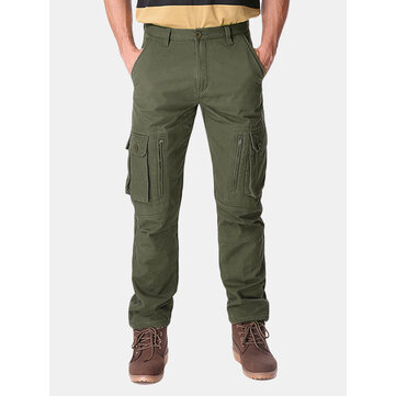 ChArmkpR Uomini Pantaloni Cargo Outdoor Larga Cotone Multi-Tasca Causal Pantaloni