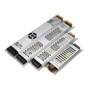 60W/150W/200W/300W Ultra Thin LED Power Supply DC 12V Lighting Transformer Light Advertising Box Lamp Constant Voltage Drive