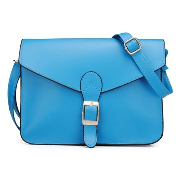 Couro pu mulheres doces retro cinto quadrado de cor decorado crossbody bolsas