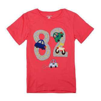 2015 Nieuwe Kleine Maven Mooie Aantal Baby Kinderen Jongen Katoen Korte Mouwen T-shirt Top